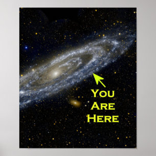 Galactic Perspective. You are here in the universe Poster