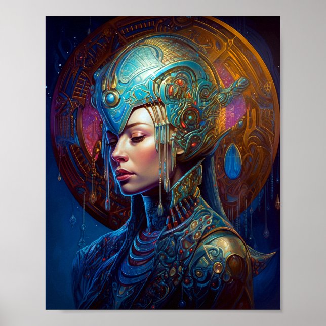 Galactic Queen Science Fiction Fantasy Art Poster (Front)