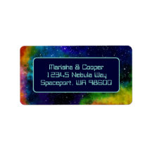 Galactic Sci-Fi Wedding Address Labels