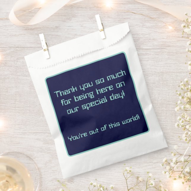 Galactic Sci-Fi Wedding Favour Bags (Clipped)