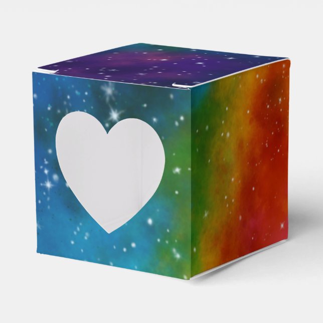 Galactic Sci-Fi Wedding Favour Box (Front Side)