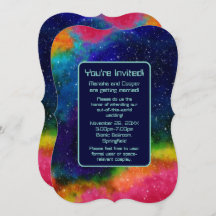 Galactic Sci-Fi Wedding Invitation