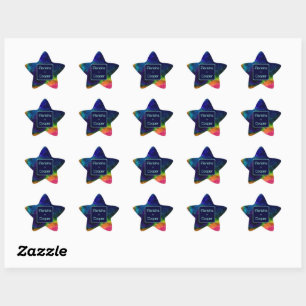 Galactic Sci-Fi Wedding Star Sticker
