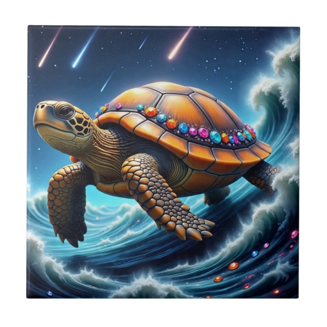 Galactic Sea Turtle Tile (Front)