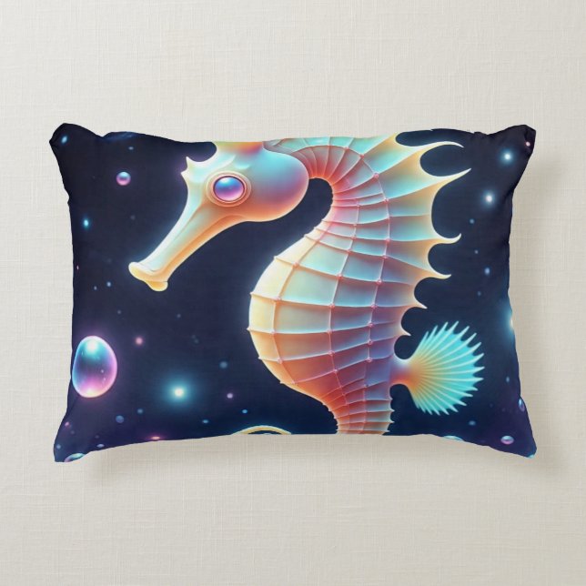 Galactic Seahorse  Decorative Cushion (Front)