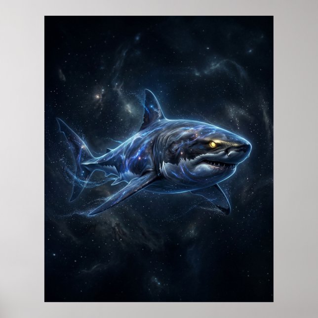Galactic Shark Star Abyss Poster (Front)