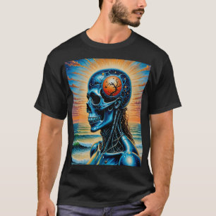 Galactic Skull Sunset Ocean Shirt