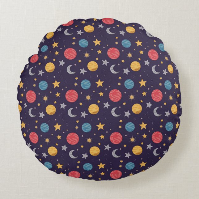 Galactic Sky Round Cushion (Front)