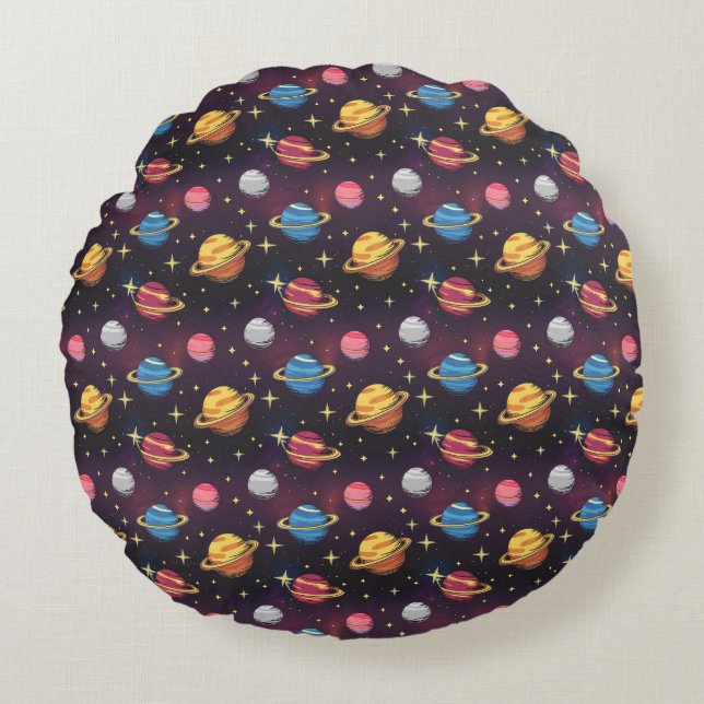 Galactic Sky Round Cushion (Front)