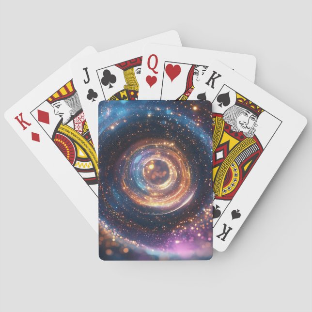 Galactic Spiral: Dance of the Cosmos Playing Cards (Back)