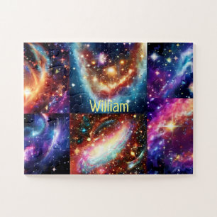 Galactic Stars and Outer Space Fun with Name Jigsaw Puzzle