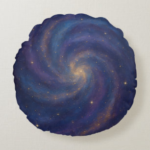 Galactic Swirl Round Cushion