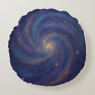 Galactic Swirl Round Cushion