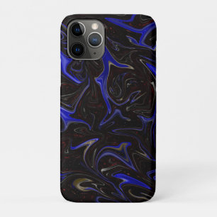 "Galactic Swirl: The Blue and Black Space Marble" iPhone 11 Pro Case