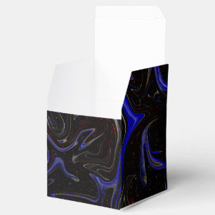 "Galactic Swirl: The Blue and Black Space Marble" Favour Box