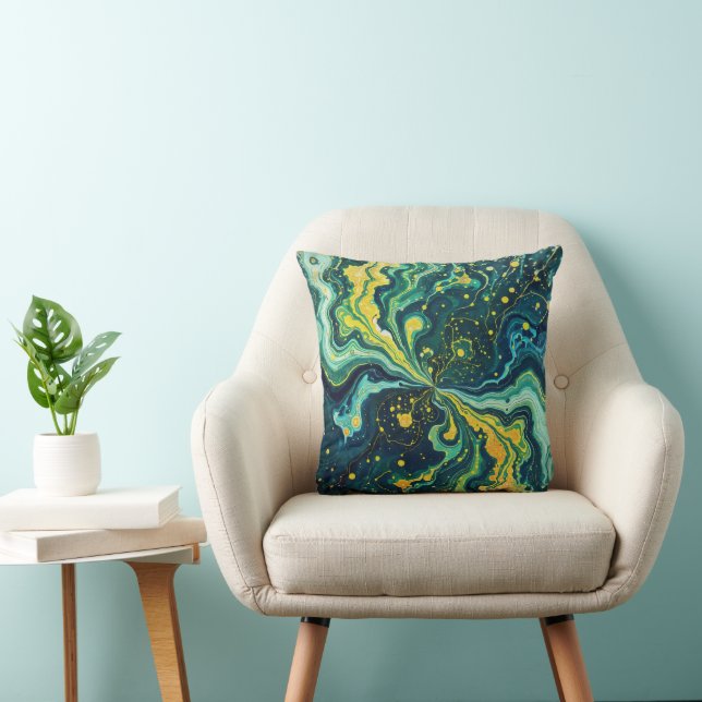 Galactic Swirls in Vivid Colors 1 Cushion (Chair)