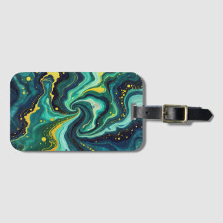 Galactic Swirls in Vivid Colors 2 Luggage Tag