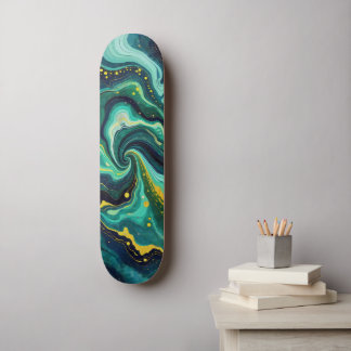 Galactic Swirls in Vivid Colors 2 Skateboard