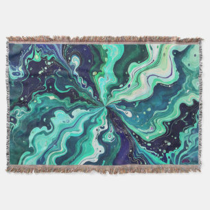 Galactic Swirls in Vivid Colors 3 Throw Blanket