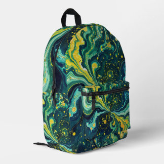 Galactic Swirls in Vivid Colours 1 Printed Backpack