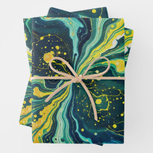 Galactic Swirls in Vivid Colours 1 Wrapping Paper Sheet