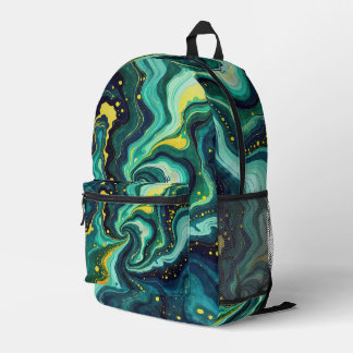 Galactic Swirls in Vivid Colours 2 Printed Backpack
