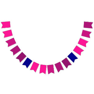 Galactic Theme Cosmic Pink to Dark Blue Gradient  Bunting