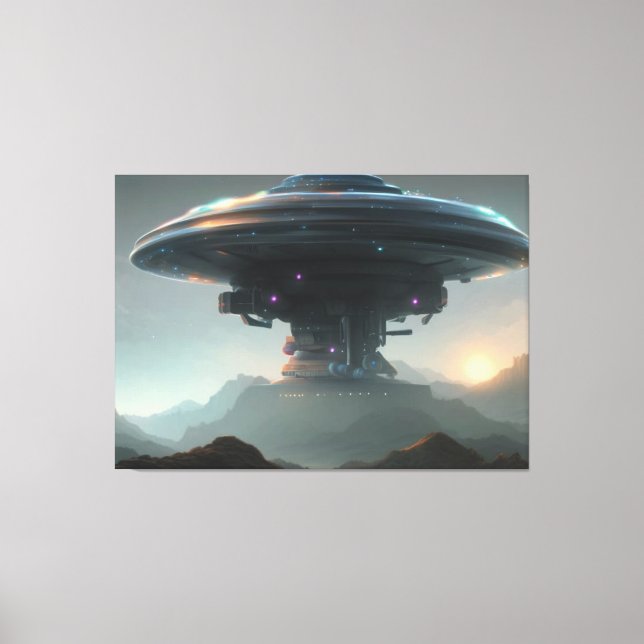 Galactic UFO Canvas Print (Front)