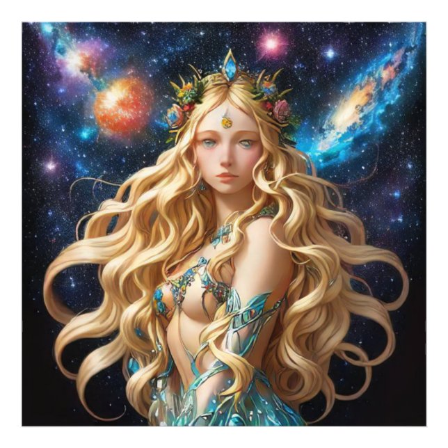*~* Galactic Women Fantasy Cosmic Jewel AP58 Photo Print (Front)