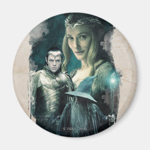 Galadriel, ELROND™, & Gandalf Graphic Magnet