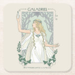 Galadriel Light of Valinor Graphic Square Paper Coaster<br><div class="desc">Step into the radiant grace of Middle-Earth™ with this exquisite Lord of the Rings™ design inspired by Galadriel™. Illustrated in an elegant, Art Nouveau–inspired style, she stands poised and luminous, holding a phial of the Light of Valinor with serene strength and quiet authority. Flowing golden hair, delicate Elven adornments, and...</div>