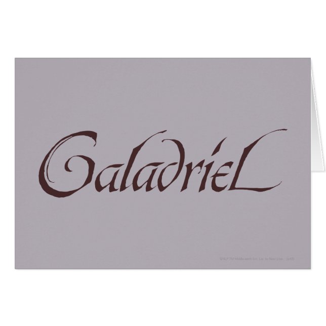 Galadriel Name Solid (Front Horizontal)