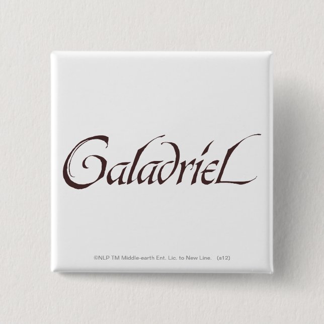 Galadriel Name Solid 15 Cm Square Badge (Front)