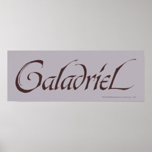 Galadriel Name Solid Poster