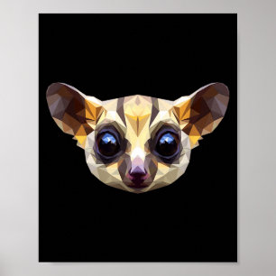 Galago bush baby galagos nagapies monkey ape cute poster