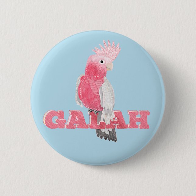 Galah Australain Bird 6 Cm Round Badge (Front)