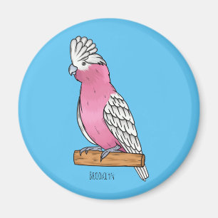 Galah bird cartoon illustration magnet