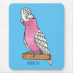 Galah bird cartoon illustration mouse mat