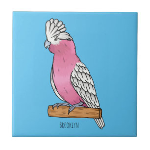Galah bird cartoon illustration tile