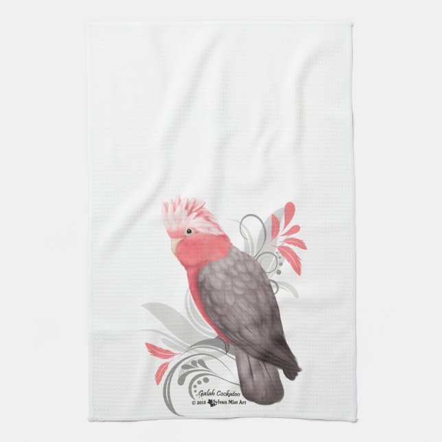 Galah Cockatoo Tea Towel (Vertical)
