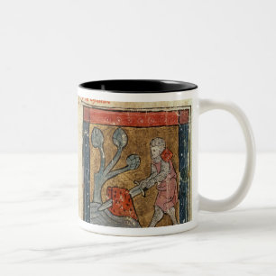 Galahad comes to Arthur Two-Tone Coffee Mug