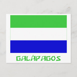 Galápagos flag with Name Postcard