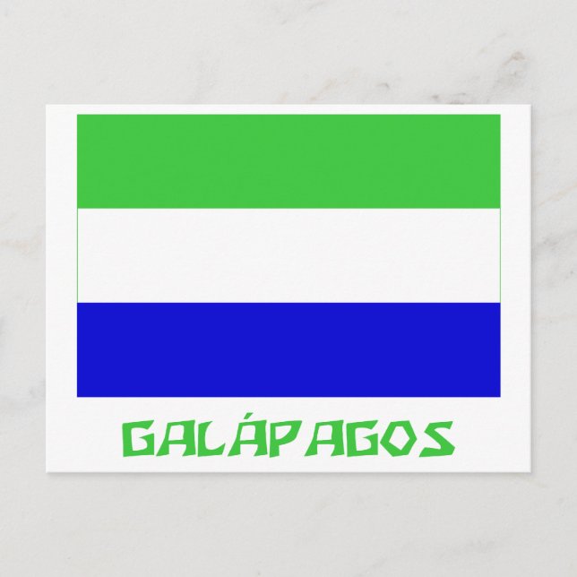 Galápagos flag with Name Postcard (Front)