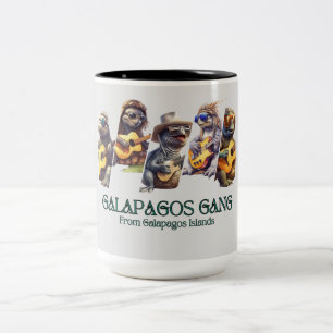 Galapagos Gang from Galapagos Islands Two-Tone Coffee Mug