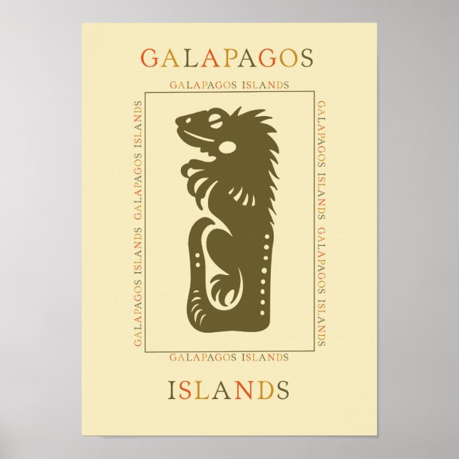 Galapagos Iguana Poster (Front)