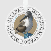 Galapagos Islands Blue Footed Booby Bird Ornament (Back)