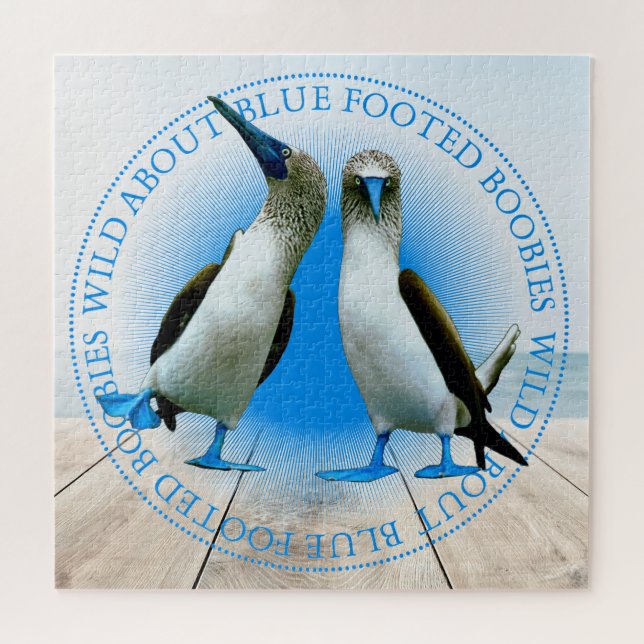 Galapagos Islands Blue Footed Booby Birds Jigsaw Puzzle (Horizontal)