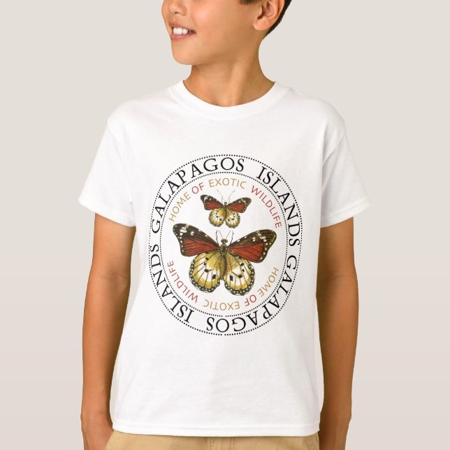 Galapagos Islands Butterflies T-Shirt (Front)
