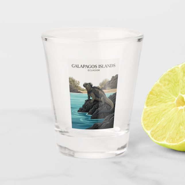 Galapagos Islands Ecuador Shot Glass (Front)