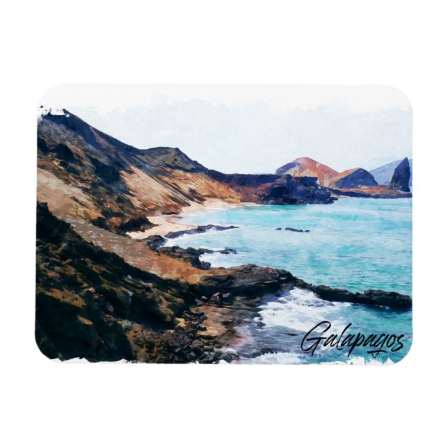 Galapagos Islands Ecuador Vintage Travel Magnet (Horizontal)